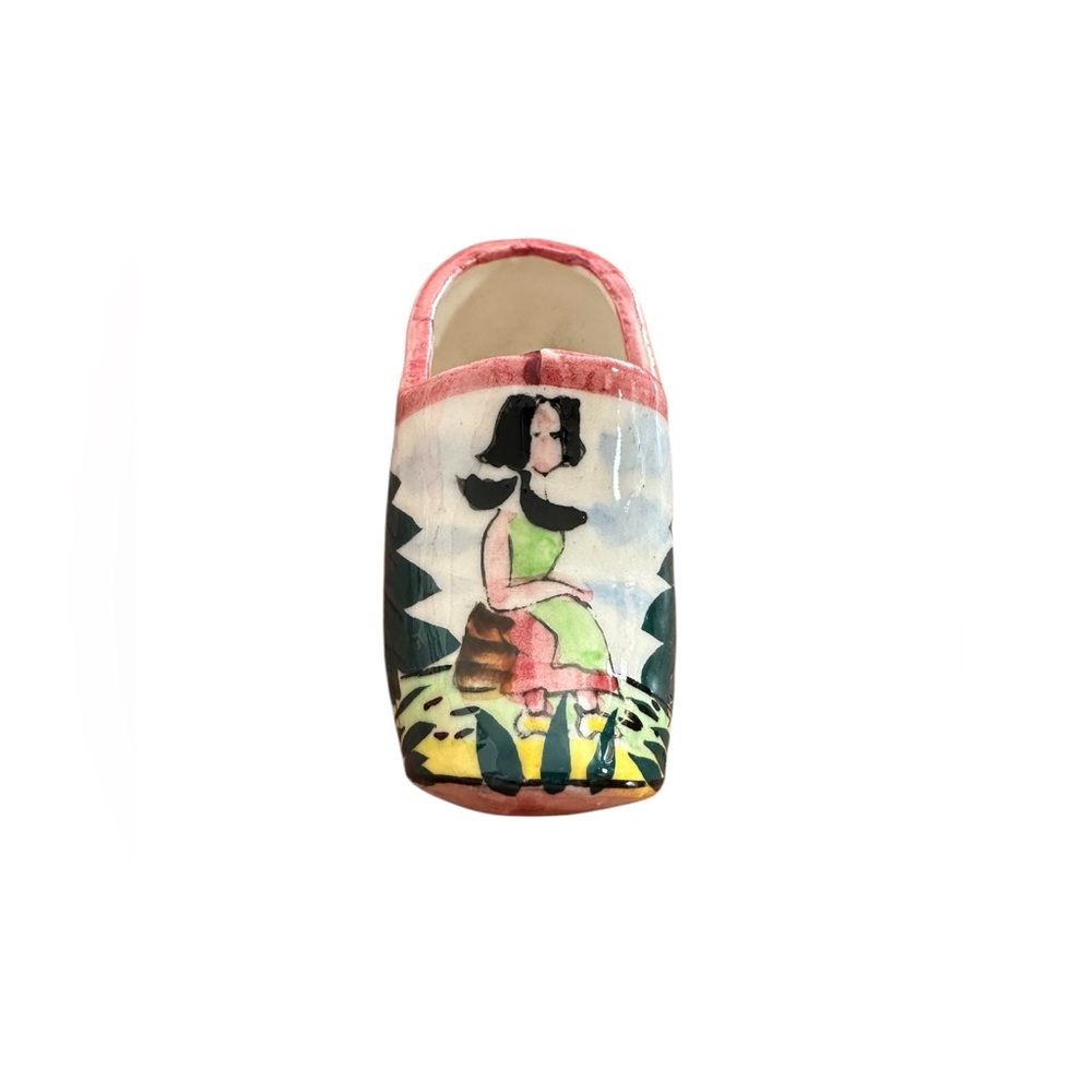 Vintage Hand Painted Dutch Ceramic Clog | Made In Japan | 3 1/2 Inches